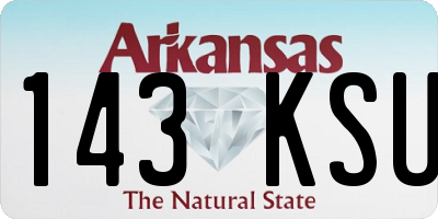 AR license plate 143KSU