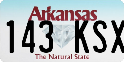 AR license plate 143KSX