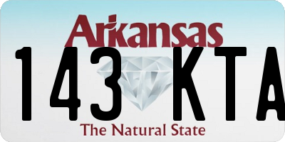 AR license plate 143KTA