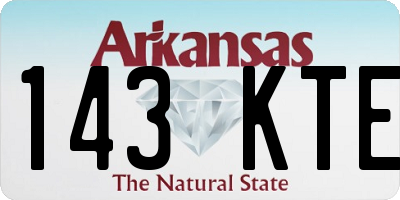 AR license plate 143KTE