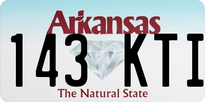 AR license plate 143KTI