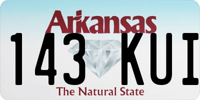 AR license plate 143KUI