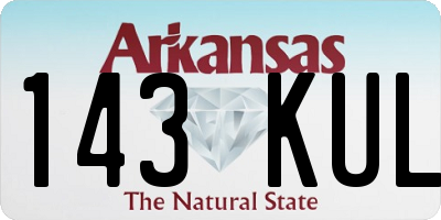 AR license plate 143KUL