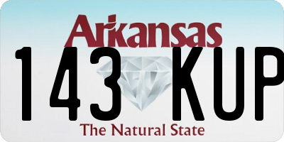 AR license plate 143KUP