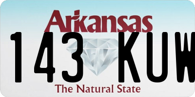 AR license plate 143KUW