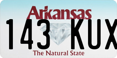 AR license plate 143KUX