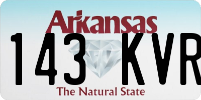 AR license plate 143KVR