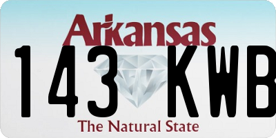 AR license plate 143KWB