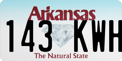 AR license plate 143KWH