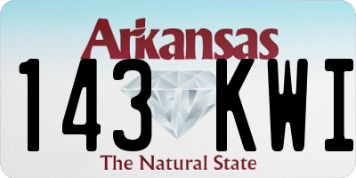 AR license plate 143KWI