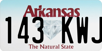 AR license plate 143KWJ