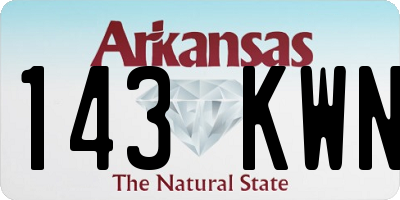 AR license plate 143KWN