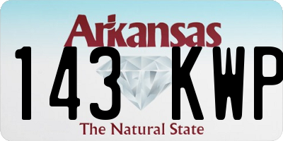 AR license plate 143KWP