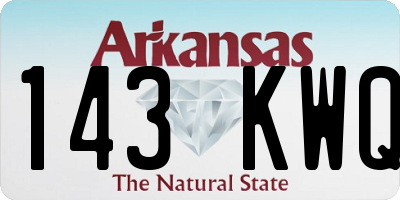 AR license plate 143KWQ