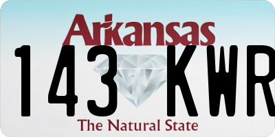 AR license plate 143KWR
