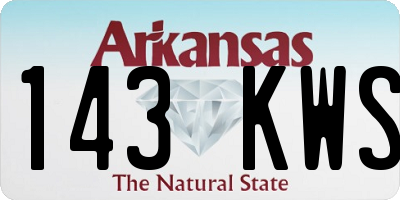 AR license plate 143KWS