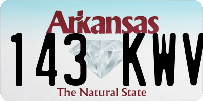 AR license plate 143KWV