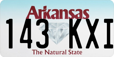 AR license plate 143KXI