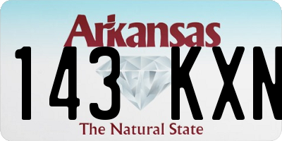 AR license plate 143KXN