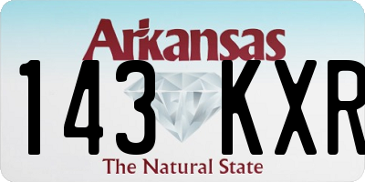 AR license plate 143KXR
