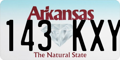 AR license plate 143KXY