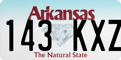 AR license plate 143KXZ