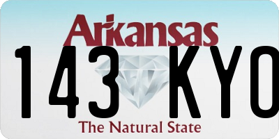 AR license plate 143KYO
