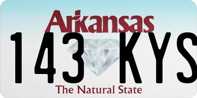 AR license plate 143KYS