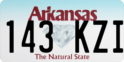 AR license plate 143KZI