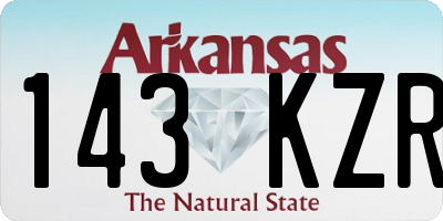 AR license plate 143KZR