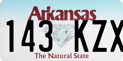 AR license plate 143KZX