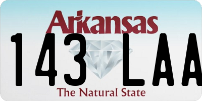 AR license plate 143LAA