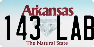 AR license plate 143LAB