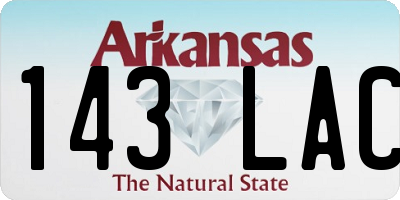 AR license plate 143LAC