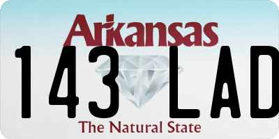 AR license plate 143LAD
