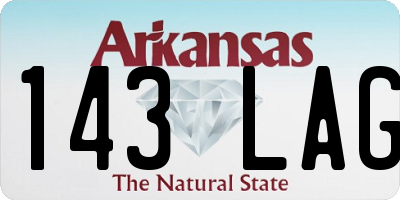 AR license plate 143LAG