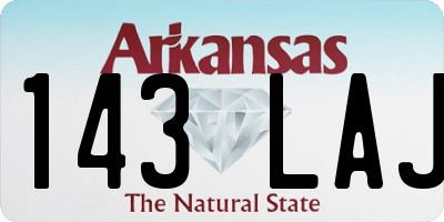 AR license plate 143LAJ