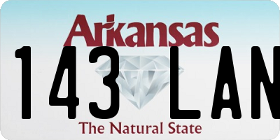 AR license plate 143LAN