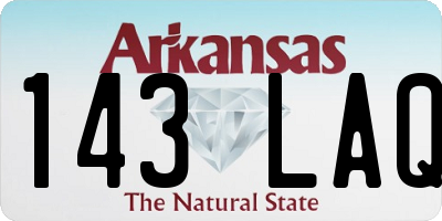 AR license plate 143LAQ