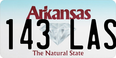 AR license plate 143LAS