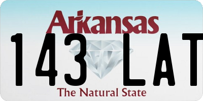 AR license plate 143LAT