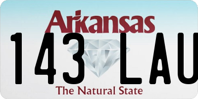 AR license plate 143LAU