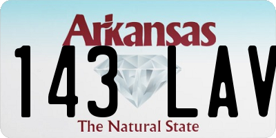 AR license plate 143LAV