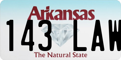 AR license plate 143LAW
