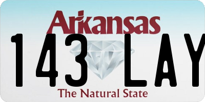 AR license plate 143LAY