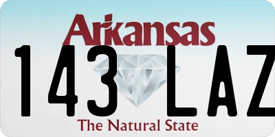AR license plate 143LAZ