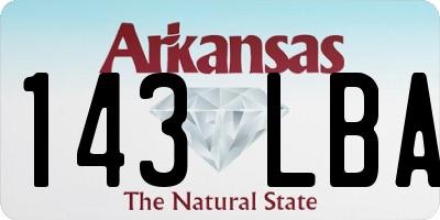 AR license plate 143LBA
