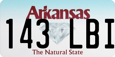 AR license plate 143LBI