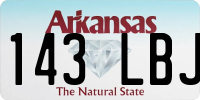 AR license plate 143LBJ