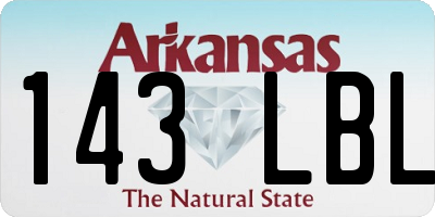 AR license plate 143LBL